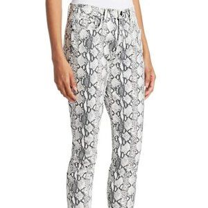 Frame Denim Python Printed Ali High Rise Skinny Cigarette Jeans